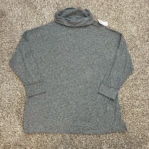 NWT American Eagle Cowl Neck Oversized Tunic Blouse Gray :: Size Small